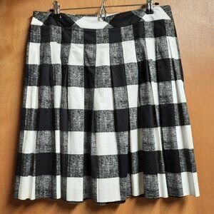 Skirt, Talbots Black and White Checker Print Skirt